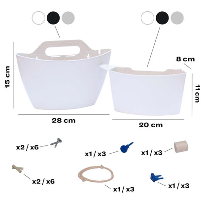 Jardín Vertical Modular Citysens Con Riego Manual De 3 Maceteros – Negro, Polipropileno 100% Reciclado
