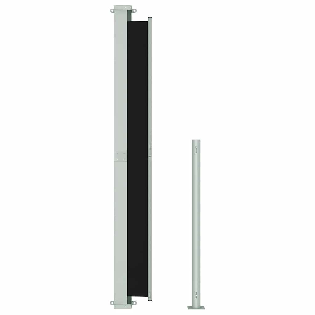Vidaxl Toldo Lateral Retráctil De Jardín Negro 180x500 Cm_4