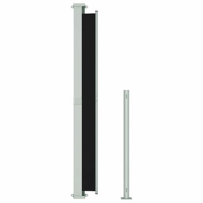 Vidaxl Toldo Lateral Retráctil De Jardín Negro 180x500 Cm_4