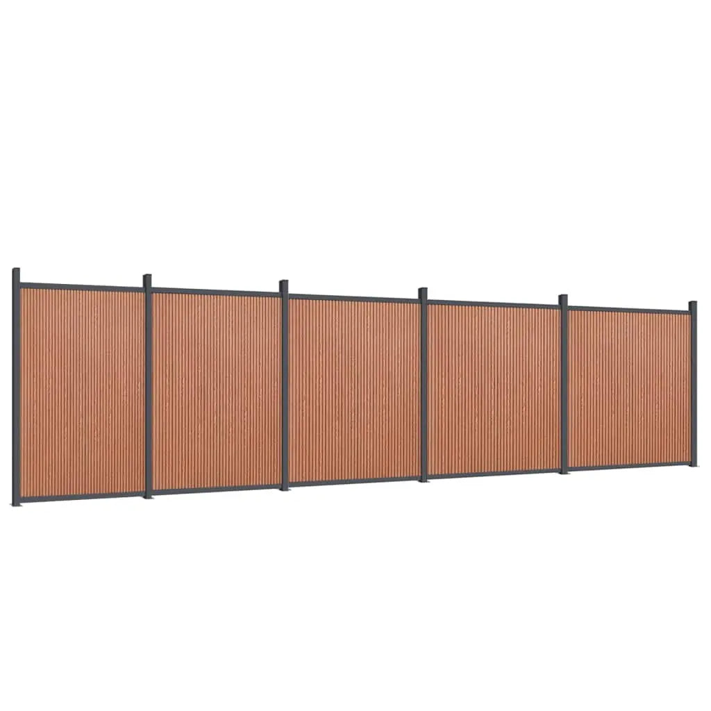 Panel De Valla Wpc Marrón 872x186 Cm / Vetonek_5