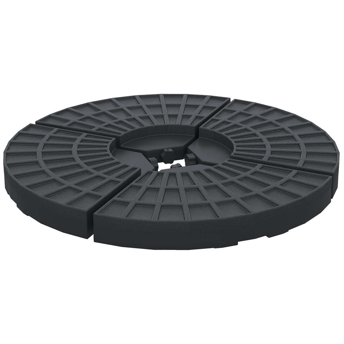 Base De Sombrilla Outsunny Hdpe Negro 48x48x8 Cm_0