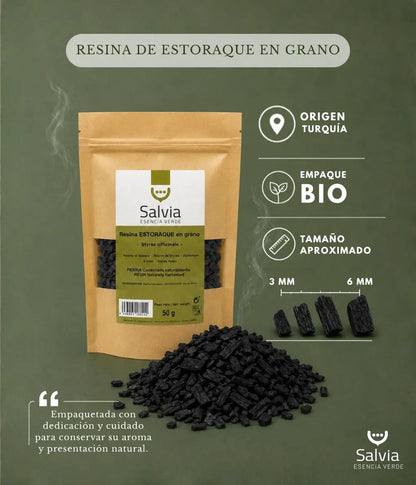 Salvia - Resina Estoraque En Grano, Granel | 100g_1