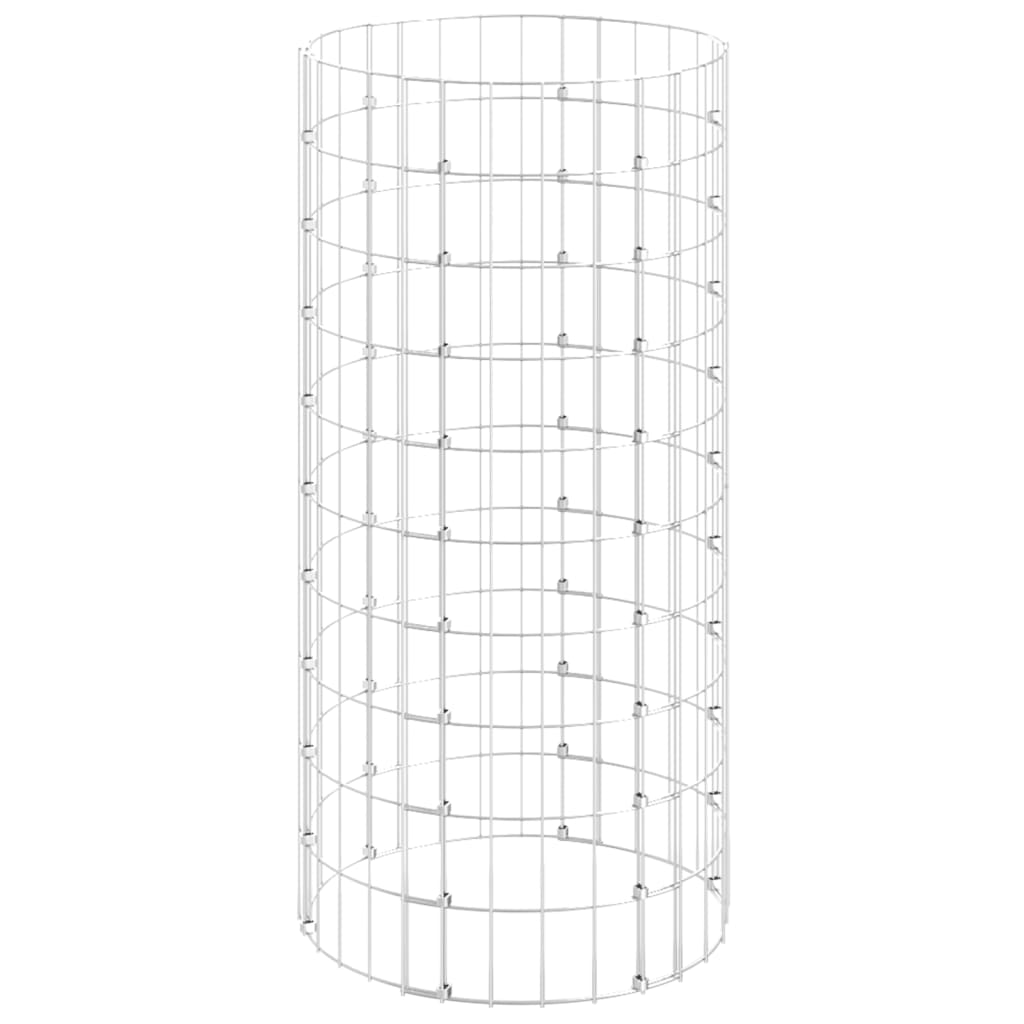 Poste Circular De Gaviones Acero Galvanizado Ø50x100 Cm / Vetonek_1