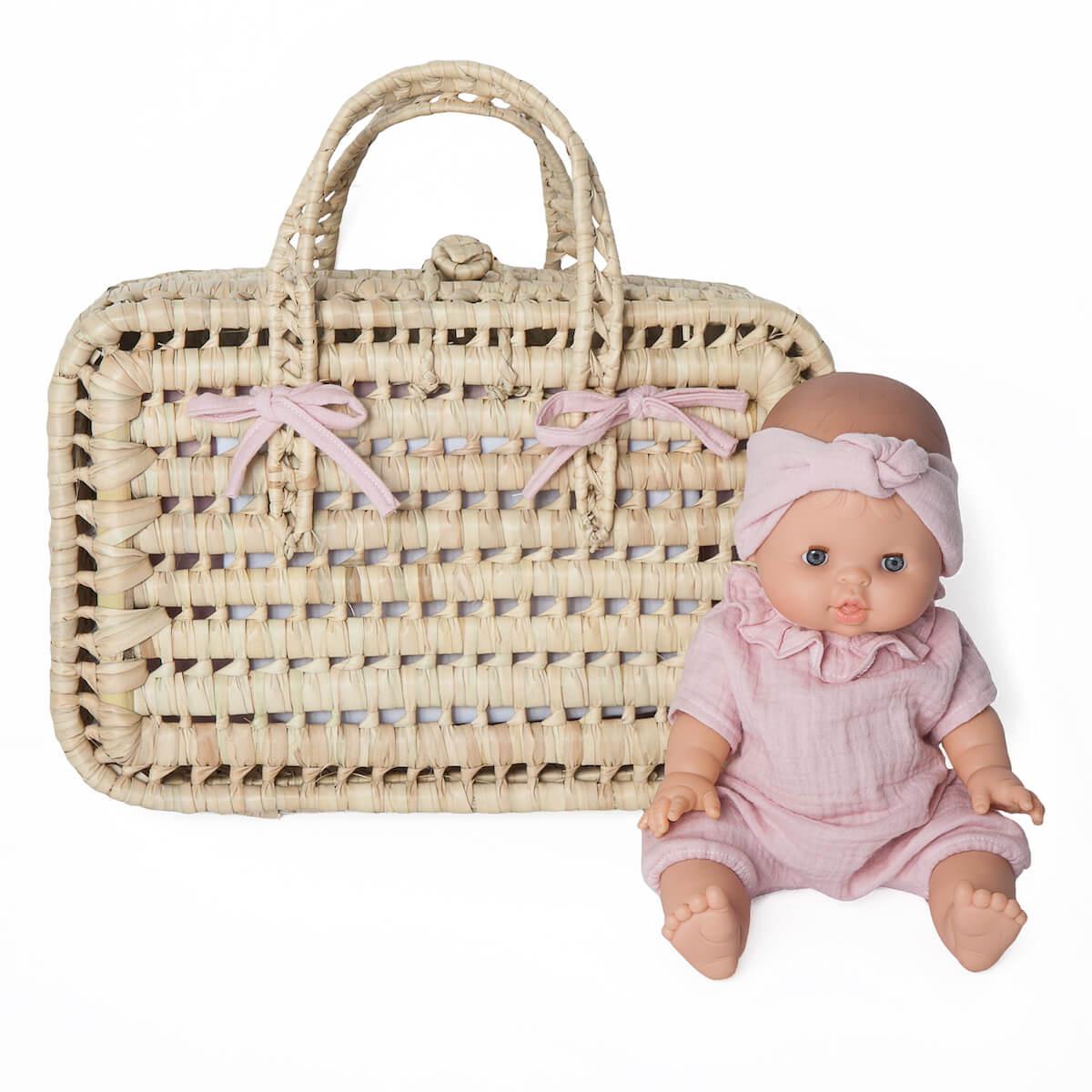 Maleta Mimbre Muñeca Bobble Rosa_2
