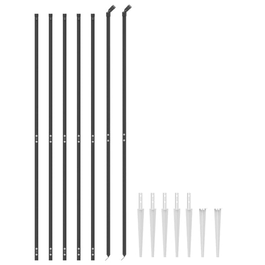 Cerca De Alambre Con Pinchos De Anclaje Gris Antracita 2,2x10 M / Vetonek_0