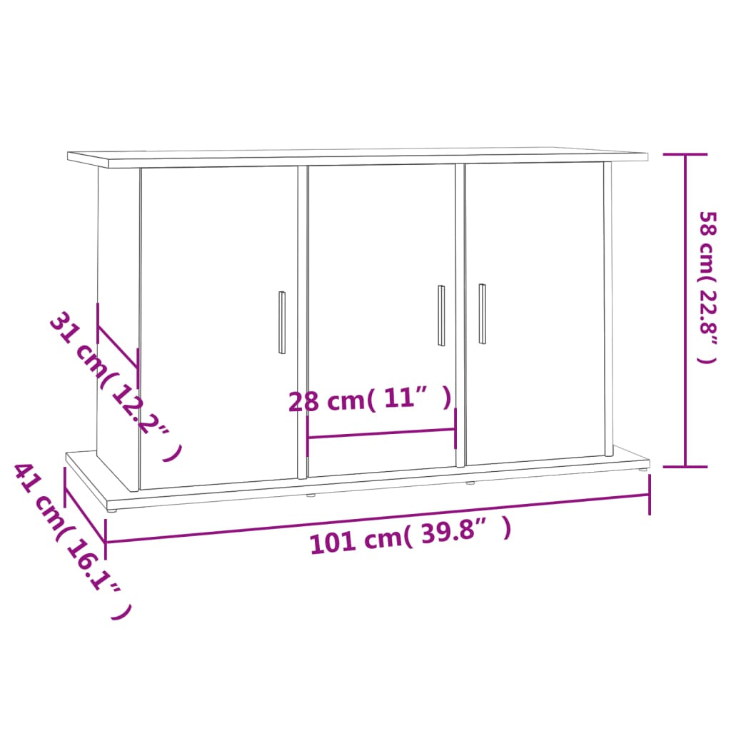 Vidaxl Soporte De Acuario Madera Ingeniería Blanco Brillo 101x41x58 Cm_2