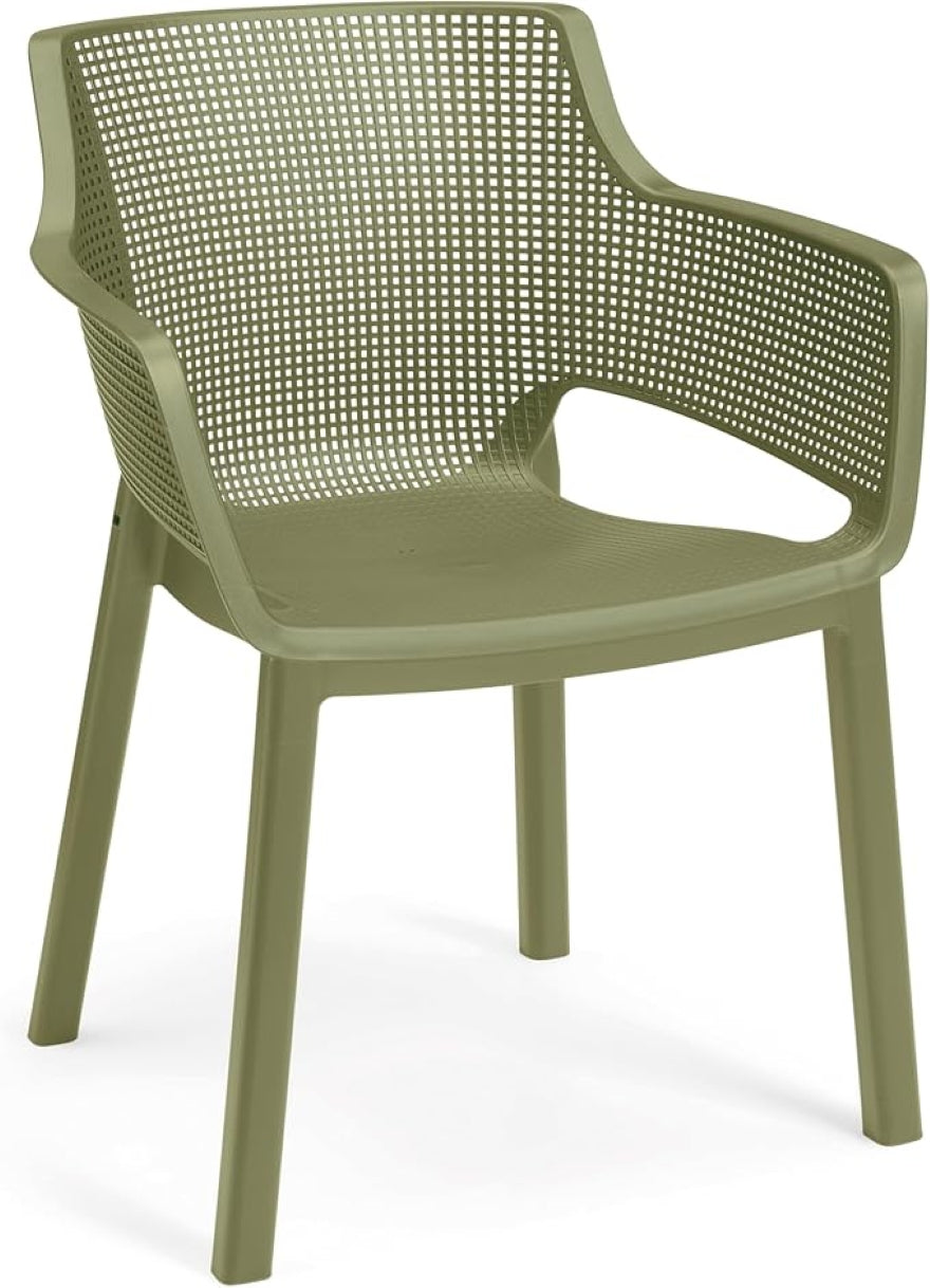 Keter Set X4 Silla De Exterior De Jardín Elisa Cedar Verde 61,5x53x78,4 Cm_2