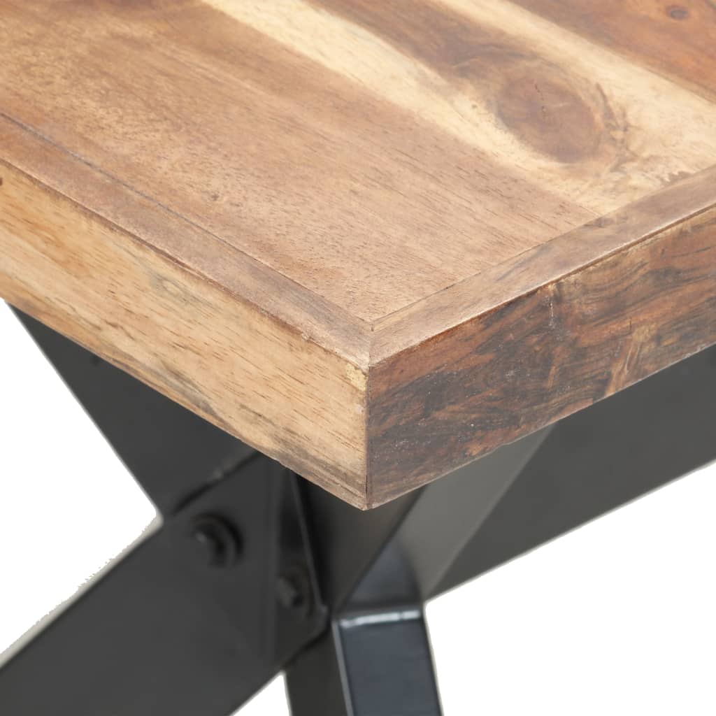 Mesa De Comedor De Madera Acacia Acabado Miel 160x80x75 Cm_3