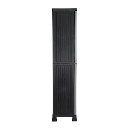 Armario De Resina Exterior Con Escobero Y 4 Baldas 171x68x39cm 7house_3