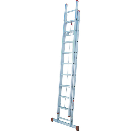 Escalera Aluminio Extensible Con Cuerda - 10 Peldaños 3x3_0