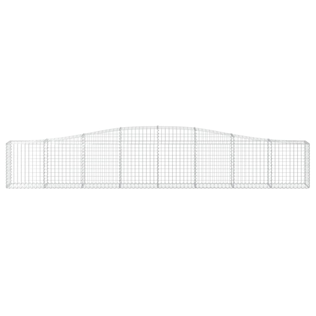 Cestas De Gaviones 4 Uds Forma De Arco Hierro 400x30x60/80 Cm_3