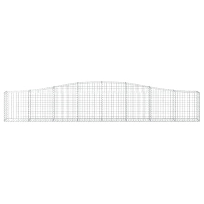 Cestas De Gaviones 4 Uds Forma De Arco Hierro 400x30x60/80 Cm_3
