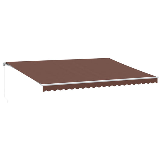 Toldo Retráctil Manual Marrón 500x350 Cm_0
