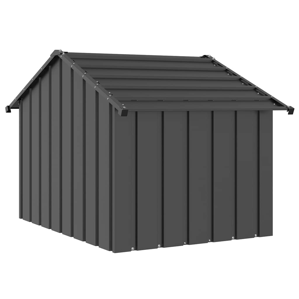 Caseta Para Perros Con Techo Acero Galvanizado 83x130x85 Cm_4