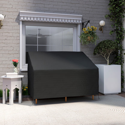 Outsunny Funda Para Banco De Jardín 2 Plazas Tela Oxford 600d 140x84x56/94 Cm_4