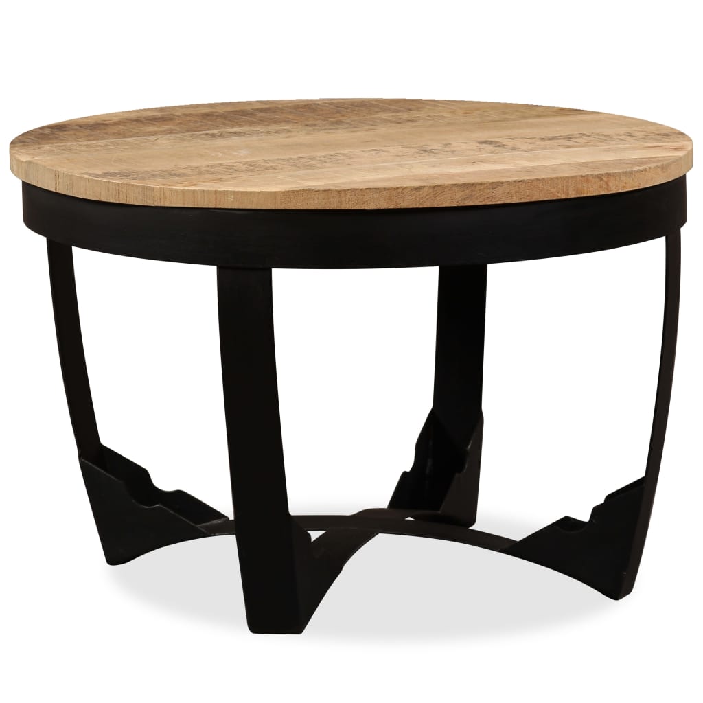 Mesa De Centro Madera Maciza De Mango Sin Tratar 60x40 Cm_3