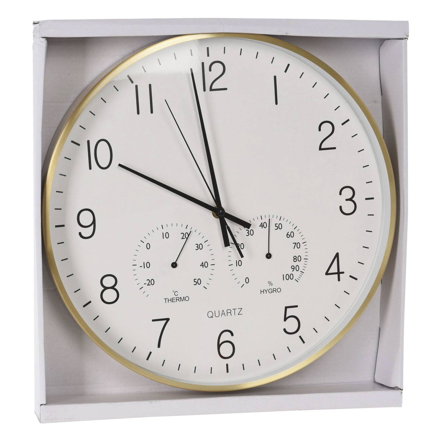 Well Home Reloj De Pared Formato Redondo Color Blanco Ø38x4,2cm