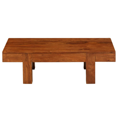 Mesa De Centro Madera Maciza Acacia Acabado Miel 100x50x30 Cm_1