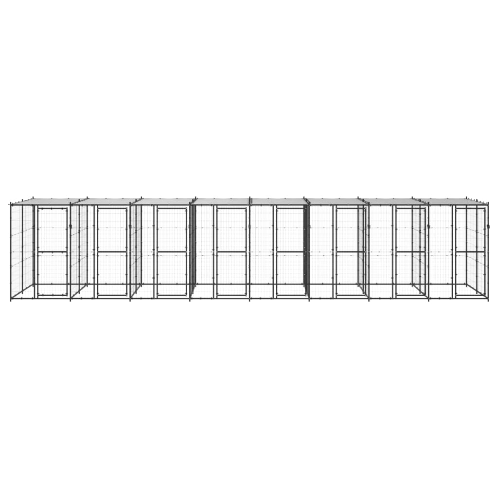 Perrera De Exterior De Acero Con Techo 19,36 M²_0
