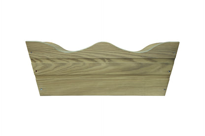 Jardinera De Balcon Ondulada De Madera Autoclave De 50 X 20 X 19,50 Cm 10l + Bolsa Geotextil_2
