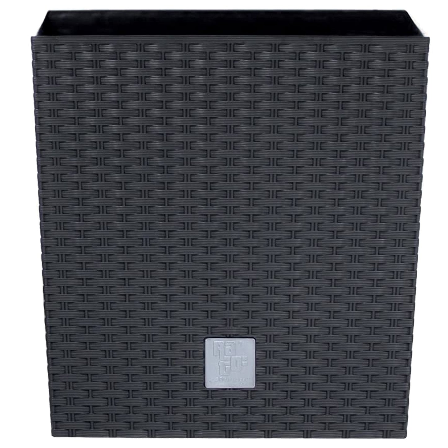 Maceta Rato 10 Litros Con Cubilete Para Plantar En Color Antracita 22,3 X 22,3 X 22,8 Cm._2