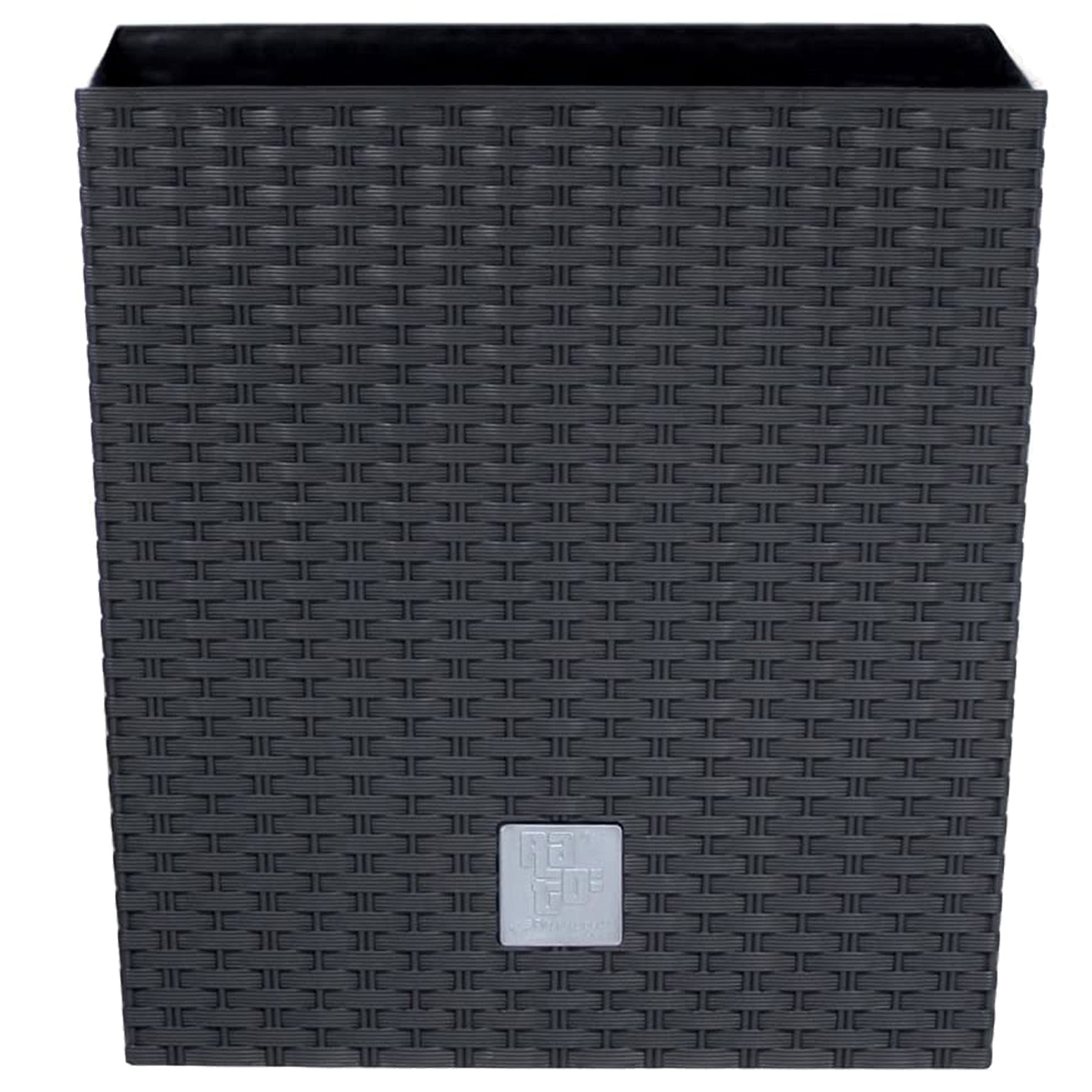 Maceta Rato 10 Litros Con Cubilete Para Plantar En Color Antracita 22,3 X 22,3 X 22,8 Cm._2