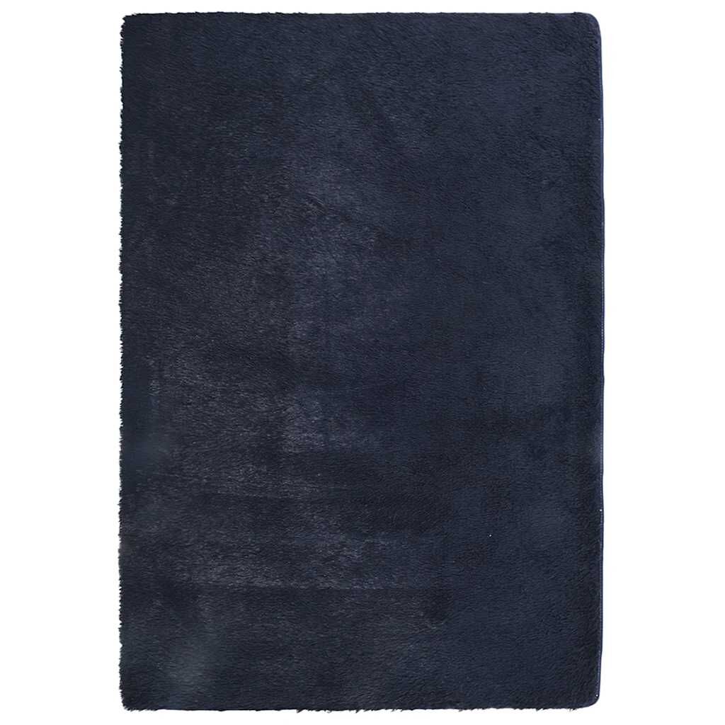 Vidaxl Alfombra De Pelo Largo Navarra Azul Marino 200x290 Cm Poliéster_0
