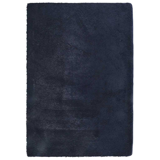 Vidaxl Alfombra De Pelo Largo Navarra Azul Marino 200x290 Cm Poliéster_0