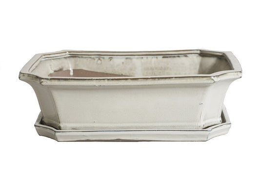 Tiesto Rectangular Crema Con Plato 20x15x6cm_0