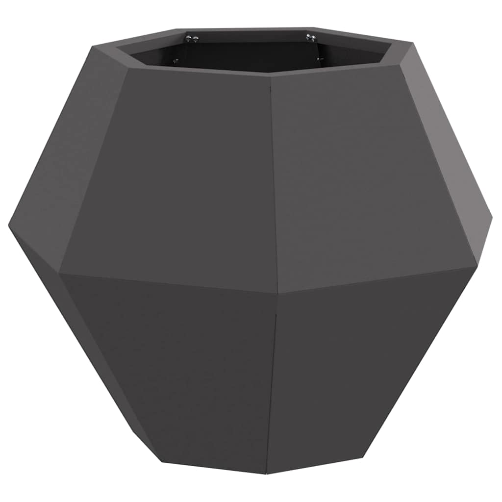 Jardinera 2 Pcs Negro 50 X 50 X 40 Cm Acero_4