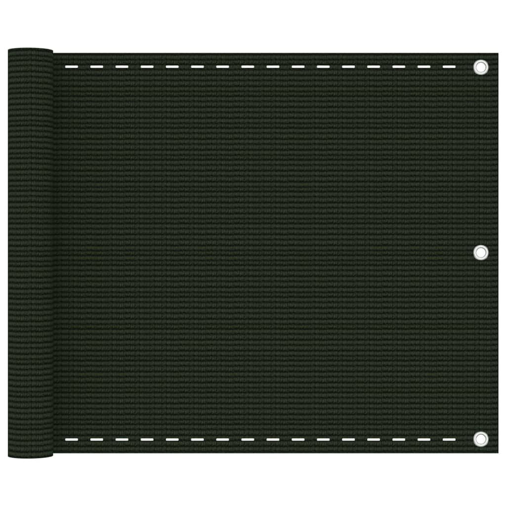 Vidaxl Toldo Para Balcón Hdpe Verde Oscuro 75x600 Cm_0