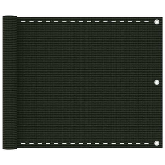 Vidaxl Toldo Para Balcón Hdpe Verde Oscuro 75x600 Cm_0