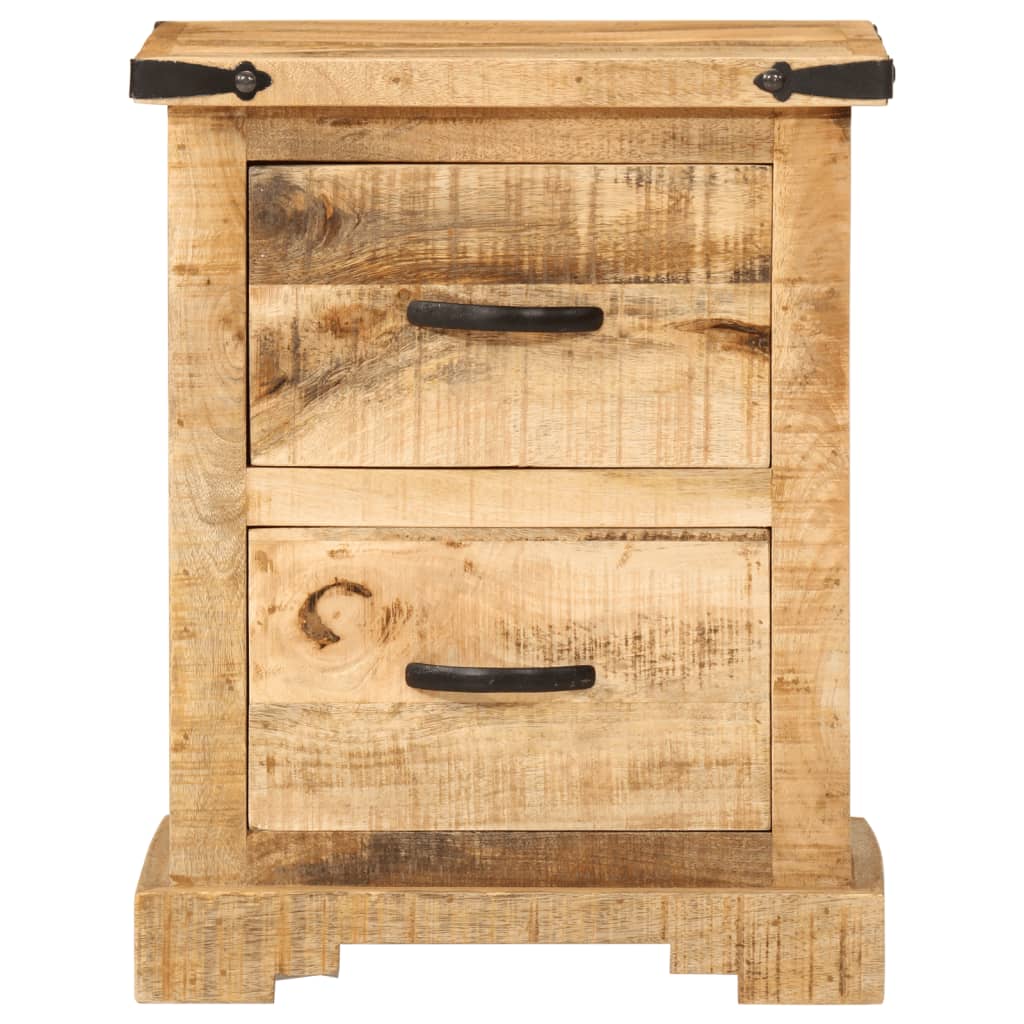 Mesita De Noche Madera Maciza De Mango 40x35x50 Cm_1