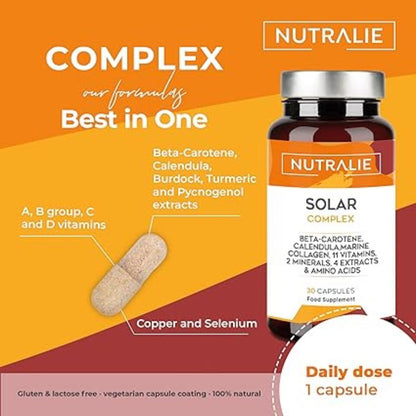 Nutralie Solar Complex con Colágeno Bronceador y Protector 30 cápsulas