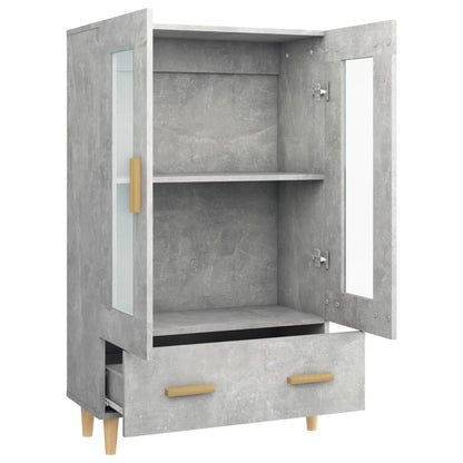Aparador De Madera Contrachapada Gris Hormigón 70x31x115 Cm / Vetonek_1