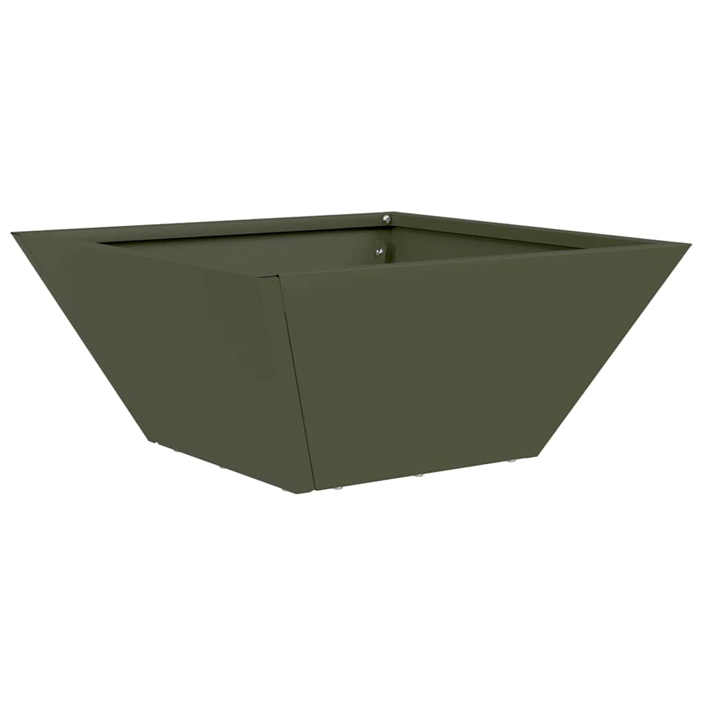 Maceta Para Jardín 5 Pcs Verde Oliva 35 X 35 X 15 Cm_4