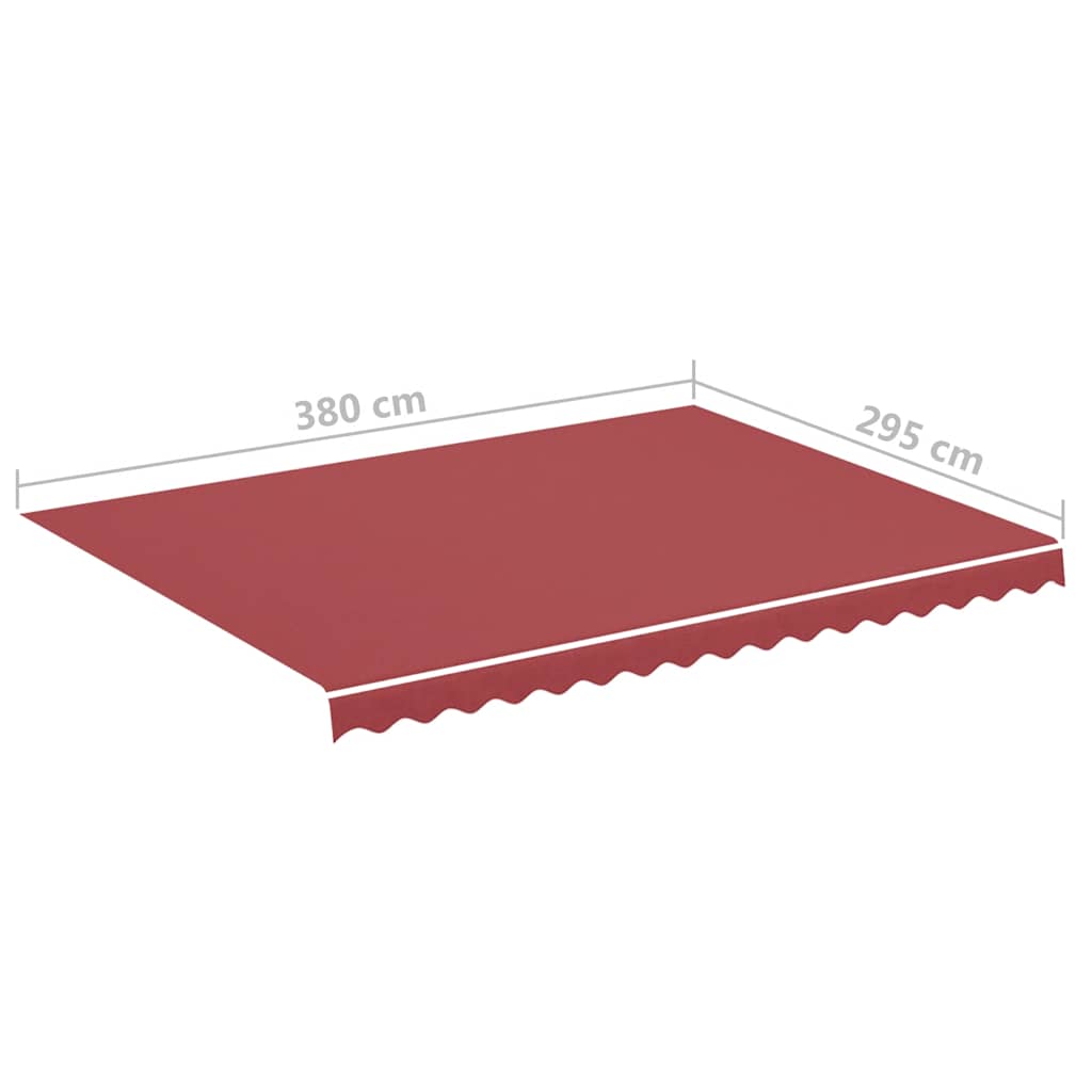 Tela De Repuesto Para Toldo Rojo Burdeos 4x3 M Poliéster_5