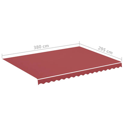 Tela De Repuesto Para Toldo Rojo Burdeos 4x3 M Poliéster_5