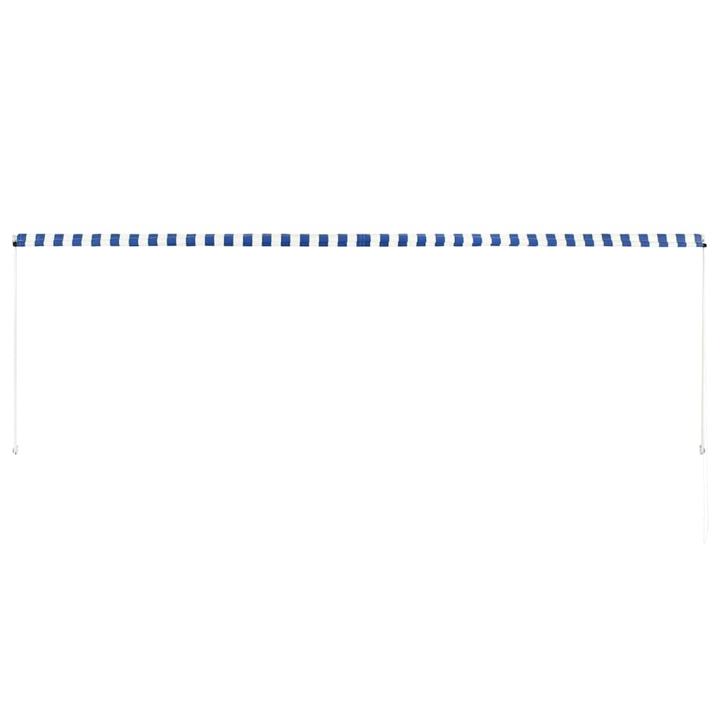 Toldo Retráctil 400x150 Cm Azul Y Blanco_3