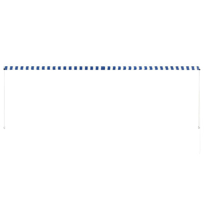 Toldo Retráctil 400x150 Cm Azul Y Blanco_3