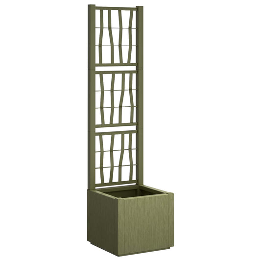 Maceta De Jardín Con Enrejado Verde 36 X 36 X 140 Cm Pp_0