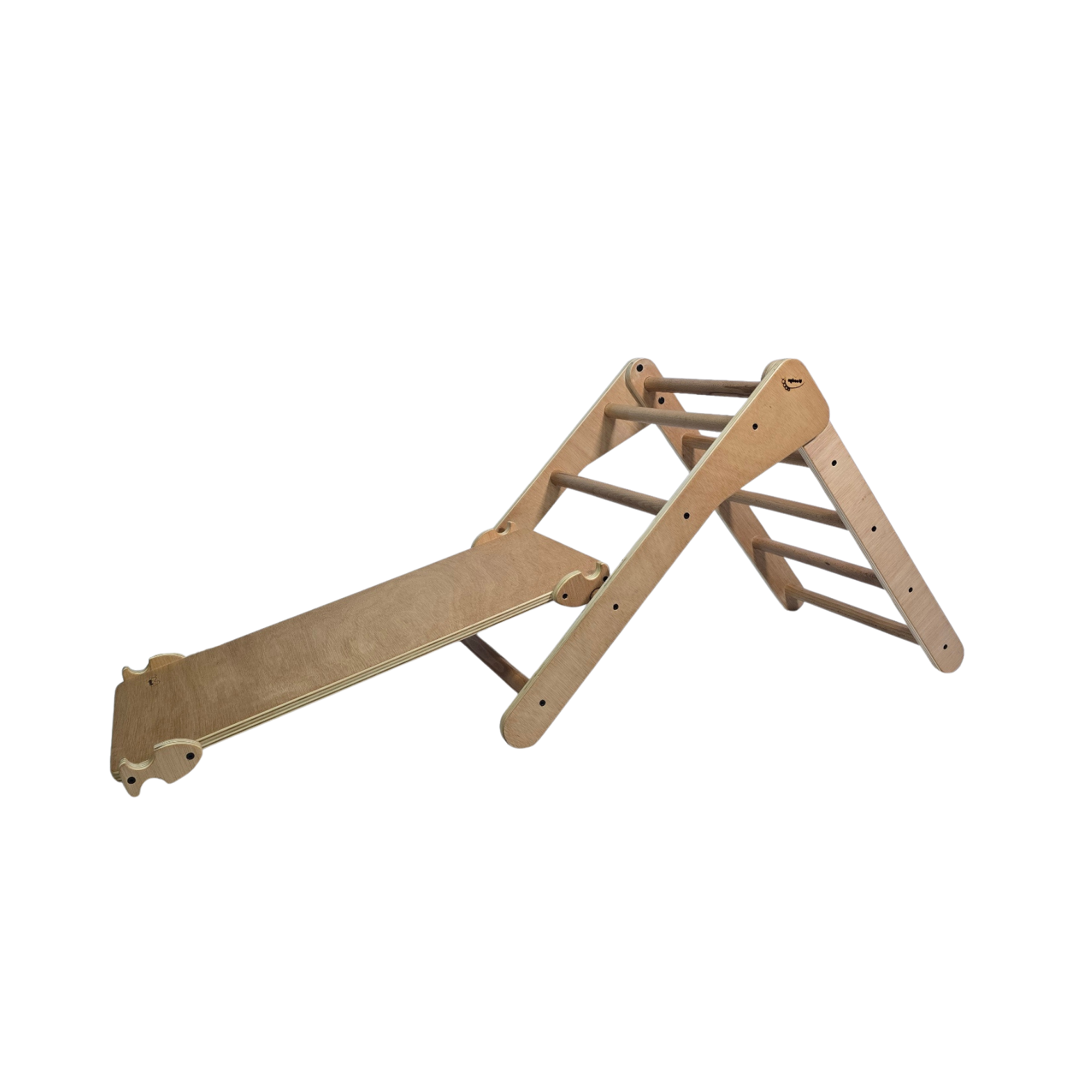 Triángulo Pikler + Rampa de escalada. Talla mediana. Encerado Ecológico_1