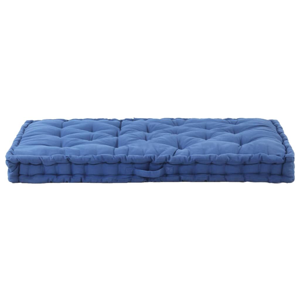 Vidaxl Cojín Para Palés Algodón Azul Claro 120x80x10 Cm_1