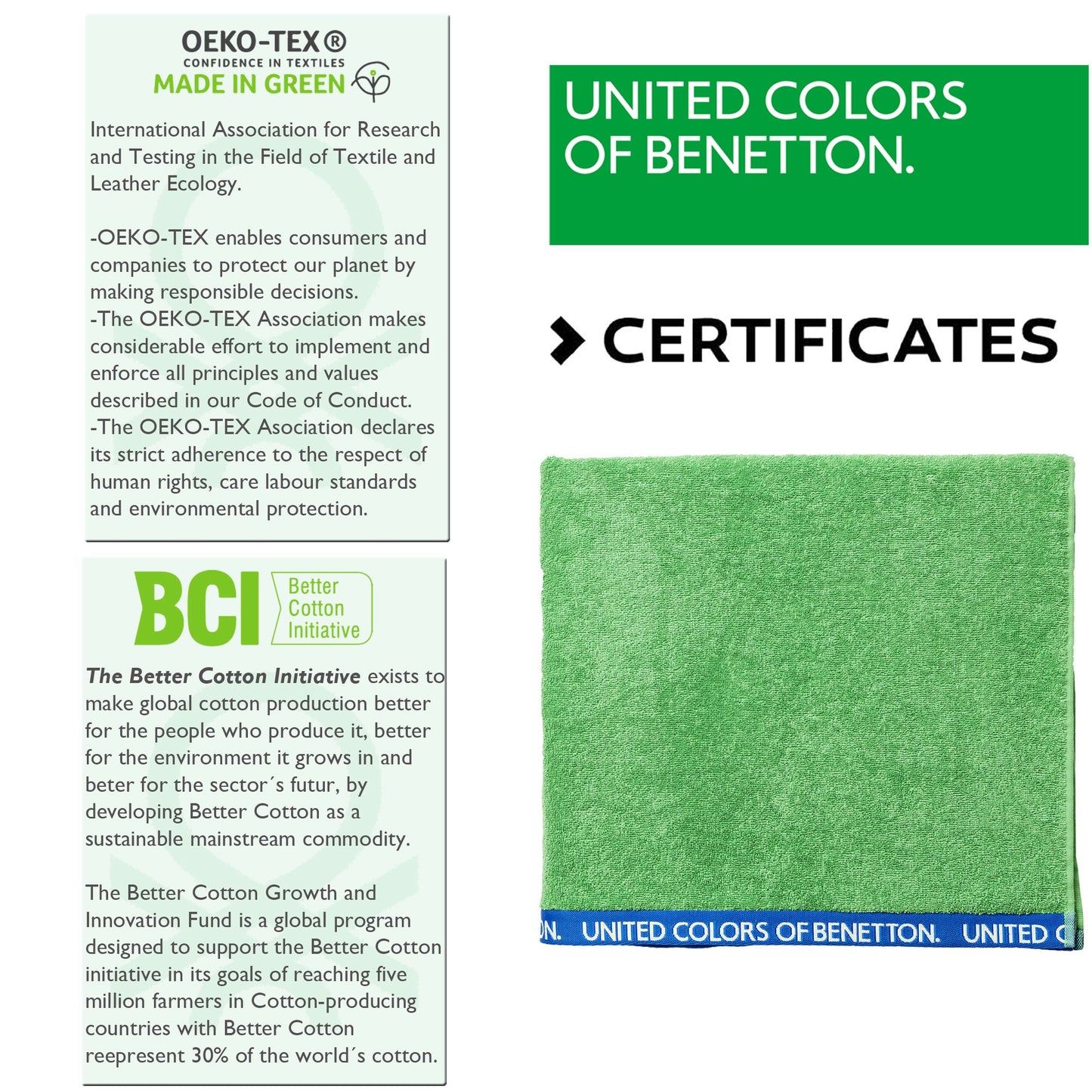 Toalla De Playa 90x160cm 380gsm 100% Algodón Velour Verde Rainbow