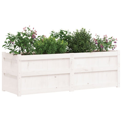 Jardinera Madera Maciza De Pino Blanco 150x50x50 Cm_3