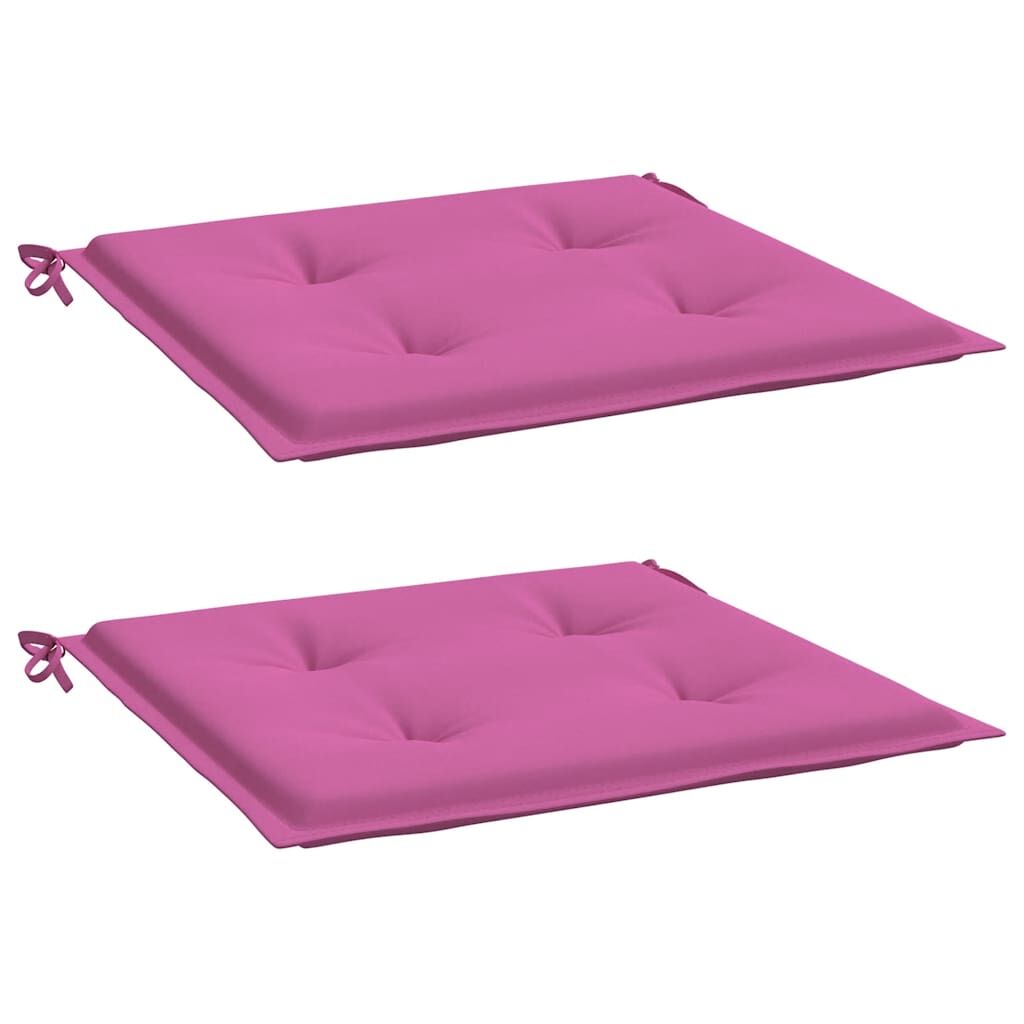 Vidaxl Cojines De Silla De Jardín 2 Uds Tela Rosa 40x40x4 Cm_0