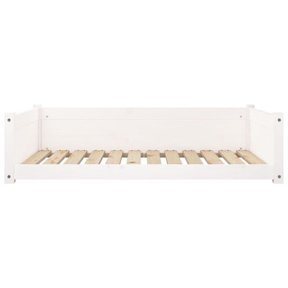 Vidaxl Cama Para Perros Madera Maciza De Pino Blanco 105,5x75,5x28 Cm_4