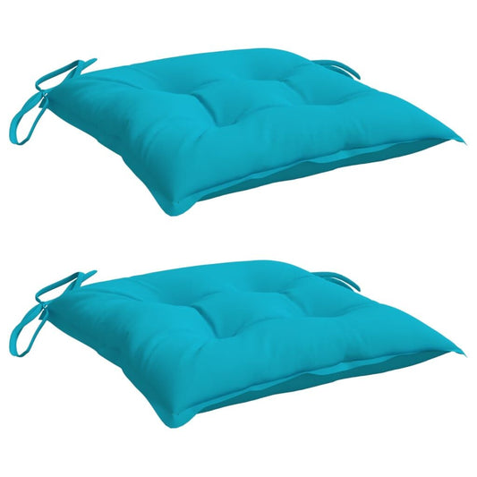 Vidaxl Cojines De Silla 2 Uds Tela Oxford Turquesa 50x50x7 Cm_0