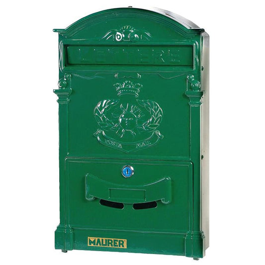 Buzón Maurer Jardín Aluminio Fundido Verde 41 X 26 X 8 Cm._0