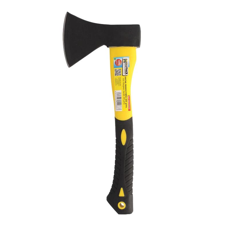 Hacha Cabeza 600 Gramos Forjada, Con Mango De Fibra De Vidrio, Hacha Leña, Hacha Ramas, Ligera Y Resistente_0